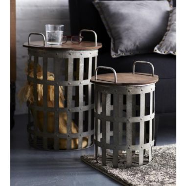 MELROSE INTERNATIONAL Side Tables (Set of 2) 15.5"H, 20.25"H , 66722DS. View a larger version of this product image.