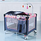 Alternate image 1 for Costway Foldable 2 Color Baby Crib Playpen Playard-Pink