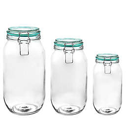 General Store Hollydale Preserving/Storage Jar Set with Wire Bail & Trigger Closure, Set of 3