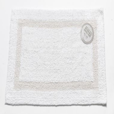 Carnation Home Fashions Large-Sized, Reversible Cotton Bath Mat - White 21x34". View a larger version of this product image.