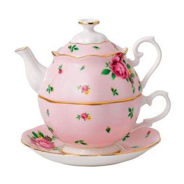 Wedgwood Royal Albert New Country Roses Pink Fine Bone China - Tea for One Set. View a larger version of this product image.