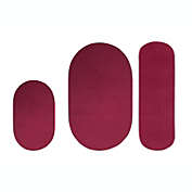 Better Trends Alpine Collection 3 Piece Rug Set in Burgundy Solid