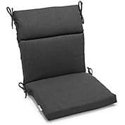 Blazing Needles 22-inch by 45-inch Spun Polyester Outdoor Squared Seat/Back Chair Cushion - Cool Grey