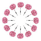 Alternate image 0 for AGPtEK Pink Rose Curtain Hooks