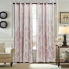 Alternate image 0 for Dolce Mela Home Decorative Damask Jacquard Grommet Semi-Blackout curtain Panel, Tall 60x100, Le-Harve By Dolce-Mela