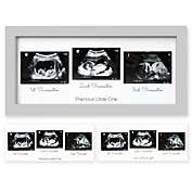 KeaBabies Sonogram Picture Frame - Trio Ultrasound Picture Frames For New Mom, Sonogram Photo Frame (Cloud Gray)
