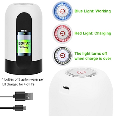 Eggracks By Global Phoenix Electric Water Bottle Dispenser Rechargeable Automatic. View a larger version of this product image.