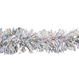 Showdown Displays 25'silver and Clear Metallic Specialty Holographic Twist Novelty Christmas Garland