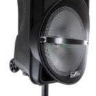 Alternate image 1 for beFree Sound 12 Inch Bluetooth Rechargeable Portable PA Party Speaker with Reactive LED Lights and Stand