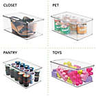 Alternate image 2 for mDesign Plastic Stackable Closet Storage Bin Box with Lid - Clear