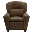Alternate image 2 for Flash Furniture Chandler Contemporary Brown Microfiber Kids Recliner with Cup Holder