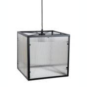 Melrose Decorative Hanging Lamp Max 40 Watt 12"Sq Iron/Acrylic (Cord Length Is 44"L)