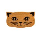 Alternate image 0 for Evergreen Cat Face Shaped Indoor Outdoor Natural Coir Doormat 1'4"x2'4" Brown