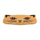 Alternate image 1 for Evergreen Cat Face Shaped Indoor Outdoor Natural Coir Doormat 1'4"x2'4" Brown