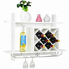 Alternate image 0 for Costway Household Wall Mount Wine Rack Organizer with Glass Holder Storage Shelf