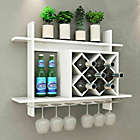 Alternate image 1 for Costway Household Wall Mount Wine Rack Organizer with Glass Holder Storage Shelf