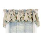 Alternate image 1 for RLF Home Linen Floral 2-Scoop Empire Valance Natural.  2-Scoop 54"W X 25"L For windows up to 48"W