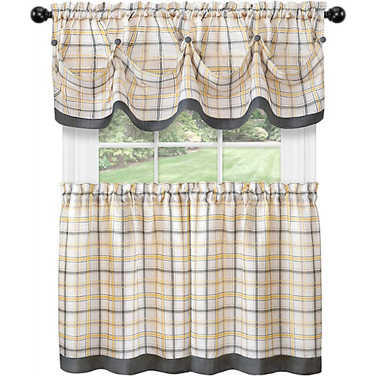 Kate Aurora Country Floral Kitchen Curtain Tier & Valance Set Assorted Colors 