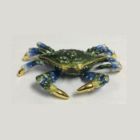 Alternate image 0 for Blue Crab Bejeweled Enamel Jewelry Trinket Keepsake Box Coastal Sea Life New