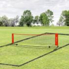 Alternate image 3 for Soozier 23 ft Portable Soccer Tennis/Pickleball/Badminton/Mini Tennis Net w/ Sideline for Training with Included Storage Bag, Red