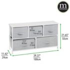 Alternate image 3 for mDesign Fabric 5-Drawer Closet Storage Organizer Furniture Unit