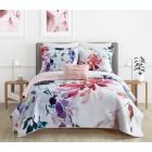 Alternate image 0 for Chic Home Monte Palace Reversible Quilt Set Floral Watercolor Design Bed In A Bag Bedding - Sheet Set Decorative Pillow Shams Included - 8 Piece - Queen 90x92", Multi