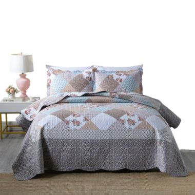 MarCielo 3 Piece Quilted Bedspread Quilt Set Lightweight Bedspread. View a larger version of this product image.