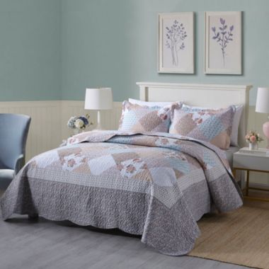 MarCielo 3 Piece Quilted Bedspread Quilt Set Lightweight Bedspread. View a larger version of this product image.