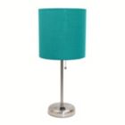 Alternate image 0 for LimeLights Stick Lamp with Charging Outlet and Fabric Shade