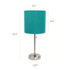 Alternate image 1 for LimeLights Stick Lamp with Charging Outlet and Fabric Shade