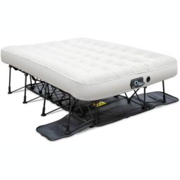 Ivation EZ-Bed (Full Size) Air Mattress with Frame & Rolling Case, Self Inflatable, Blow Up Bed Auto Shut-Off, Comfortable Surface AirBed, Best for Guest, Travel, Vacation, Camping