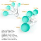 Alternate image 1 for Eggracks By Global Phoenix 8Pcs Plastic Measuring Spoons Cups Scale Teaspoon Tablespoon Set