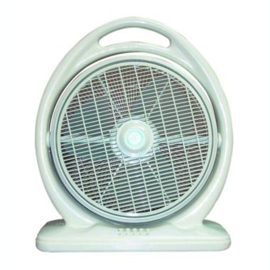 Sunpentown Heavy Duty 3-Speed Quiet Portable 14" Box Fan with Carry Handle, Light Olive Green. View a larger version of this product image.