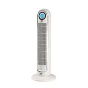 Sunpentown Contemporary Tower Fan with Ionizer and Carrying Handle - White/Silver