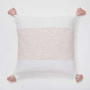 Dormify Woven Tassel Throw Pillow 18" x 18" Pink