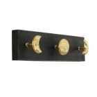 Alternate image 1 for Cheungs Kalends Gold Decorative Wall Mounted Moon Phase Hook Coat Hanger -  3 Hooks