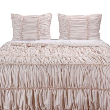 Greenland Home Fashion Farmhouse Chic Reversible Cotton Pillow Sham - King 20x36", Red. View a larger version of this product image.