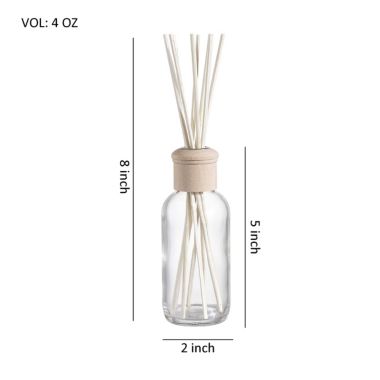 EAST CREEK 4pcs 120ml/4oz Empty Refillable Glass Aromatherapy Diffuser Bottles With Natural. View a larger version of this product image.