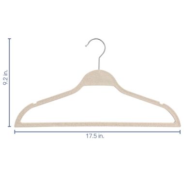 Elama Home 20 Piece Biodegradable Coat Hangers in Wheat. View a larger version of this product image.
