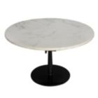 Alternate image 0 for BIDK Home 23.5" White and Black Contemporary Round Coffee Table