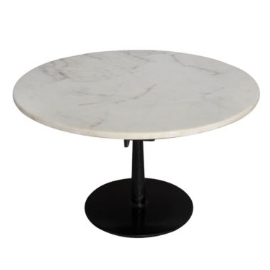BIDK Home 23.5" White and Black Contemporary Round Coffee Table. View a larger version of this product image.