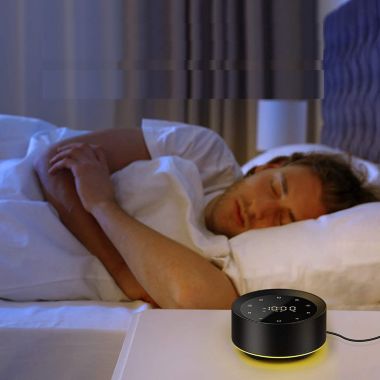 Letsfit Noise Machine with Alarm Clock Full Touch Control, Sleep Sound Machine for Home and Office - SP1 - Black. View a larger version of this product image.