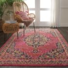 Alternate image 2 for Nourison Passionate PST01 Pink/Navy/Orange Indoor Area Rug - 5'3 x 7'3