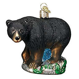 Old World Christmas Black Bear Glass Blown Ornament