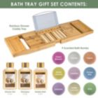 Alternate image 1 for Lovery Premium Bamboo Bathtub Caddy Gift Set - Expandable Tray