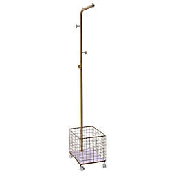 Stock Preferred Metal Garment & Hat Rack Movable Clothing Stand With 3 Hooks