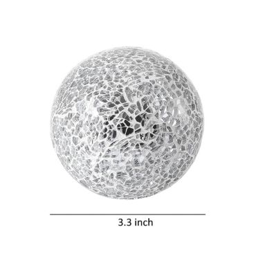 EAST CREEK Decorative Orbs Set Of 5 Glass Mosaic Sphere Balls Diameter 3.3" For Bowls, Vases. View a larger version of this product image.