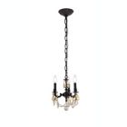 Alternate image 0 for Elegant Lighting Lillie 3 light Dark Bronze Pendant Clear Royal Cut Crystal