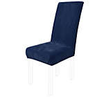 Alternate image 0 for PiccoCasa Plush Solid Dining Chair Cover, Parson Chair Slipcover Stretch Spandex Velvet Bar Stool Cover Protector Seat Cover Home Decor for Dining Room/Party/Kitchen/Wedding, Navy Blue