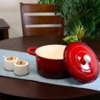 Alternate image 2 for Crock Pot Artisan 7 Quart Round Cast Iron Dutch Oven in Scarlet Red